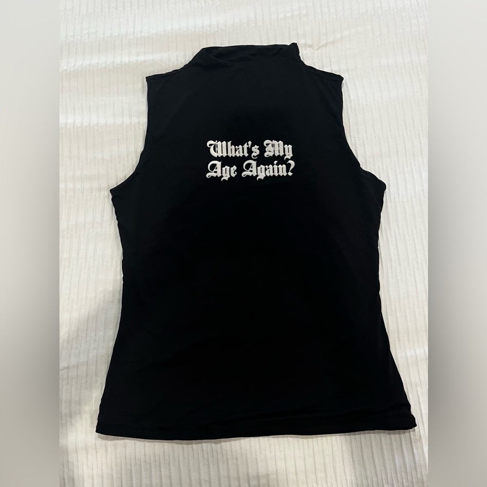 Blink 182 Travis Barker Black Graphic Muscle Tee What’s My Age Again? Size Small